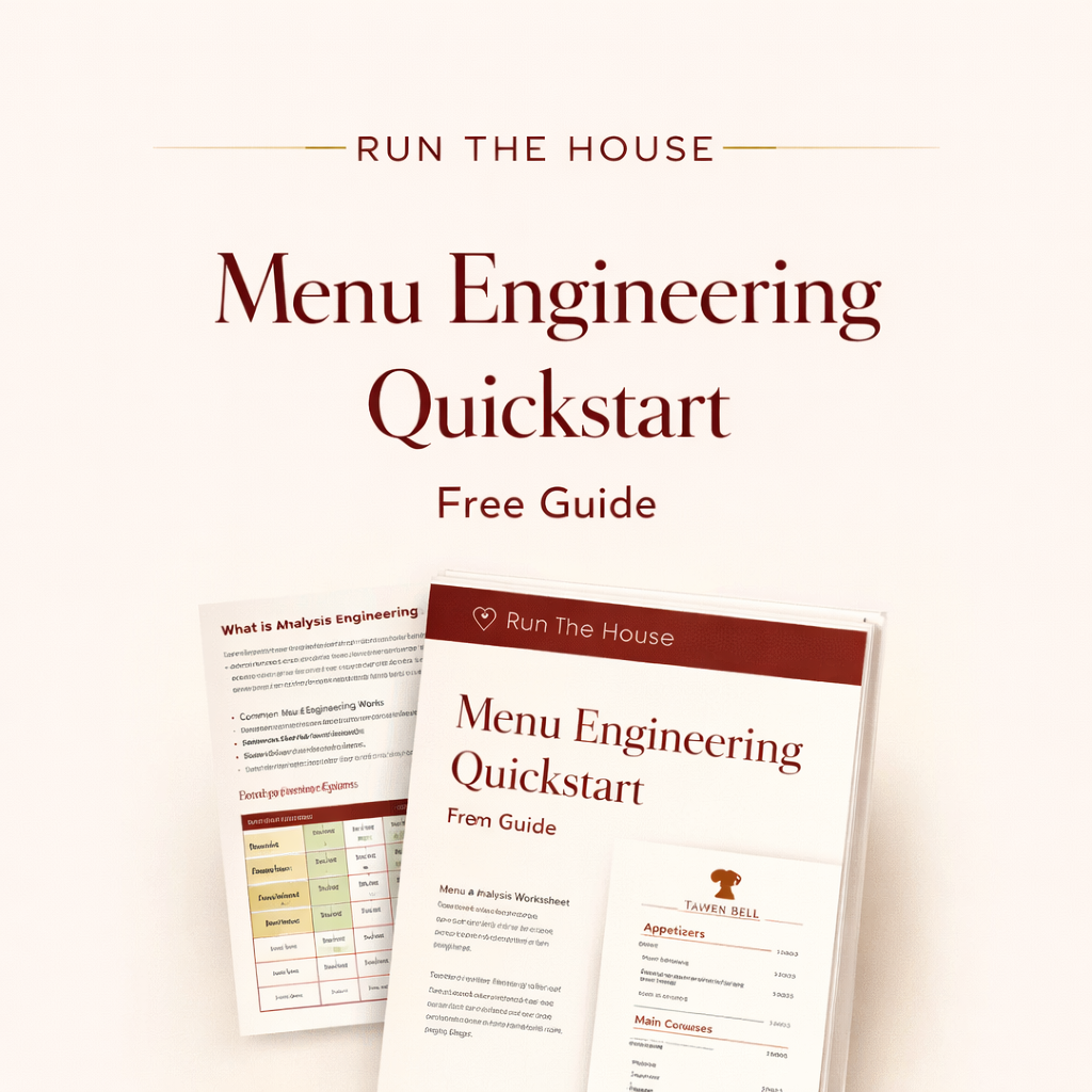 Run the House | Menu Engineering Quickstart